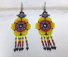 Load image into Gallery viewer, Huichol Flower Earrings