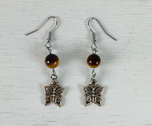 Load image into Gallery viewer, Tiger Eye Earrings by Nev