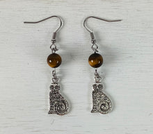 Load image into Gallery viewer, Tiger Eye Earrings by Nev