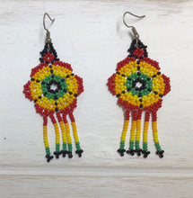 Load image into Gallery viewer, Huichol Flower Earrings