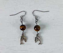 Load image into Gallery viewer, Tiger Eye Earrings by Nev