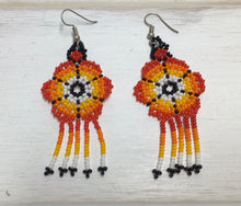 Load image into Gallery viewer, Huichol Flower Earrings