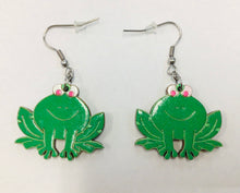 Load image into Gallery viewer, Wooden Frog Earrings NEV
