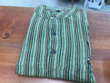 Load image into Gallery viewer, Mandarin stripe Cotton Shirt