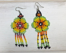 Load image into Gallery viewer, Huichol Flower Earrings