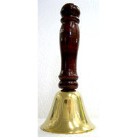 Load image into Gallery viewer, Brass Bell Wood Handle

