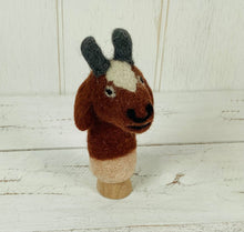 Load image into Gallery viewer, Land Animal Wool Felt Finger Puppets