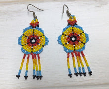 Load image into Gallery viewer, Huichol Flower Earrings