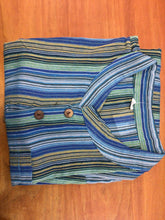Load image into Gallery viewer, Mandarin stripe Cotton Shirt