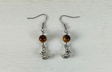 Load image into Gallery viewer, Tiger Eye Earrings by Nev
