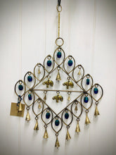 Load image into Gallery viewer, Brass Bell and Bead Hanging Mobile Decoration