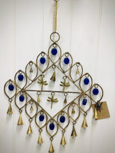 Load image into Gallery viewer, Brass Bell and Bead Hanging Mobile Decoration