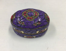 Load image into Gallery viewer, Oval Stone Trinket Box
