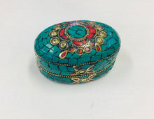 Load image into Gallery viewer, Oval Stone Trinket Box