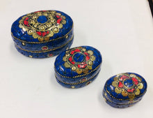 Load image into Gallery viewer, Oval Stone Trinket Box