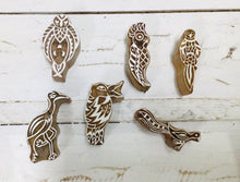Load image into Gallery viewer, Indigenous Australian Bird Wooden Block Stamp Set