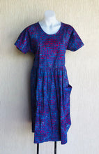 Load image into Gallery viewer, Addi Dress Blue Magenta Circles