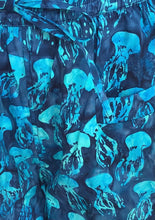 Load image into Gallery viewer, 3/4 Wide Leg Happy Pants Blue Jellyfish