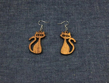 Load image into Gallery viewer, Rosewood Long Cat Earrings by Nev