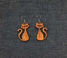 Load image into Gallery viewer, Rosewood Long Cat Earrings by Nev
