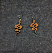 Load image into Gallery viewer, Rosewood Snake Earrings by Nev