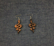 Load image into Gallery viewer, Rosewood Snake Earrings by Nev