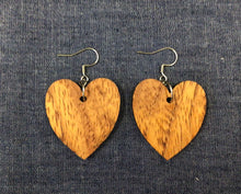 Load image into Gallery viewer, Rosewood Solid Heart Earrings by Nev