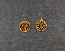 Load image into Gallery viewer, Rosewood Sun Mandala Earrings by Nev