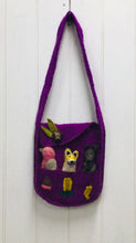 Load image into Gallery viewer, Wool Felt Bag with 3 Finger Puppets