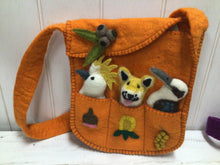 Load image into Gallery viewer, Wool Felt Bag with 3 Finger Puppets