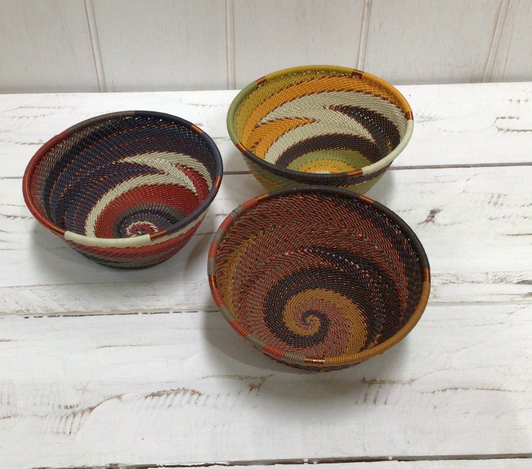 Telephone Wire Bowl - Earthy