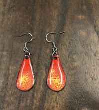 Load image into Gallery viewer, Hand Crafted Copper Enamel Earrings by Nev
