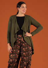 Load image into Gallery viewer, Waterfall Cardigan Olive
