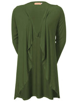 Load image into Gallery viewer, Waterfall Cardigan Olive