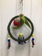 Load image into Gallery viewer, Felt Hanging Bird in Ring with Bells
