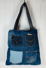 Load image into Gallery viewer, Repurposed Denim Jean bag
