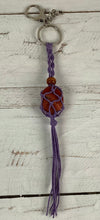 Load image into Gallery viewer, Macrame Stone Holder Key Ring