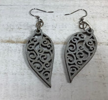 Load image into Gallery viewer, Leaf Scroll Wooden Earrings NEV

