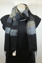 Load image into Gallery viewer, Wool Mix Stripe Scarf