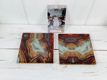 Load image into Gallery viewer, Geode Design Wood and Resin Coaster (Set of 4)