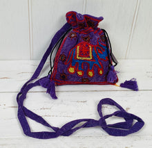 Load image into Gallery viewer, Elephant Embroidered Drawstring Bag
