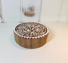 Load image into Gallery viewer, Round Floral Block Stamp

