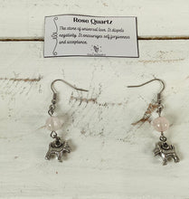 Load image into Gallery viewer, Rose Quartz Heart Earrings by Nev