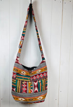 Load image into Gallery viewer, Stripes and Diamonds Woven Shoulder Bag