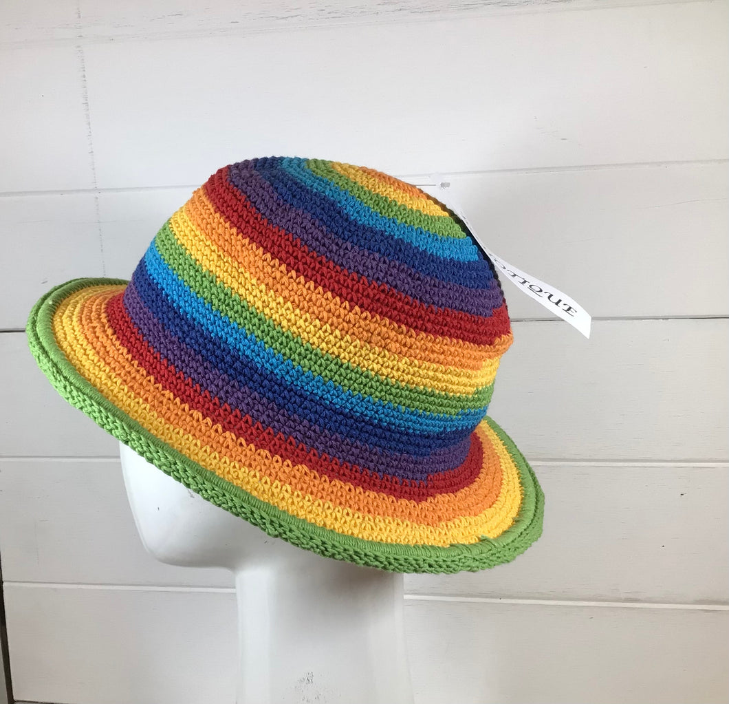 Small Rainbow Crochet Hat