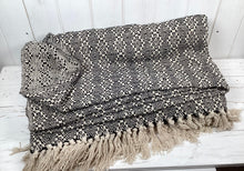 Load image into Gallery viewer, Woven Cotton Fringed Blanket/Throw
