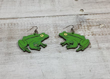Load image into Gallery viewer, Wooden Frog Earrings NEV
