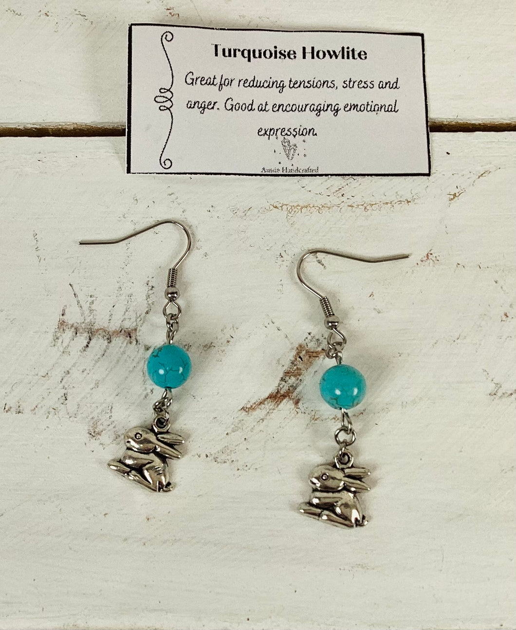 Turquoise Howlite Earrings by Nev