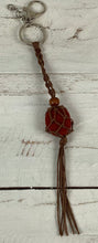 Load image into Gallery viewer, Macrame Stone Holder Key Ring
