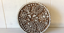 Load image into Gallery viewer, Round Floral Block Stamp
